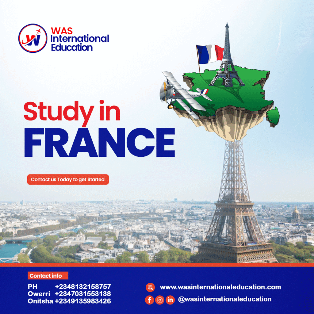 Study in France with WAS International Education Limited